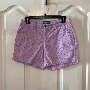 Old Navy Everyday Eyelet Lavender Woman’s Shorts size 0